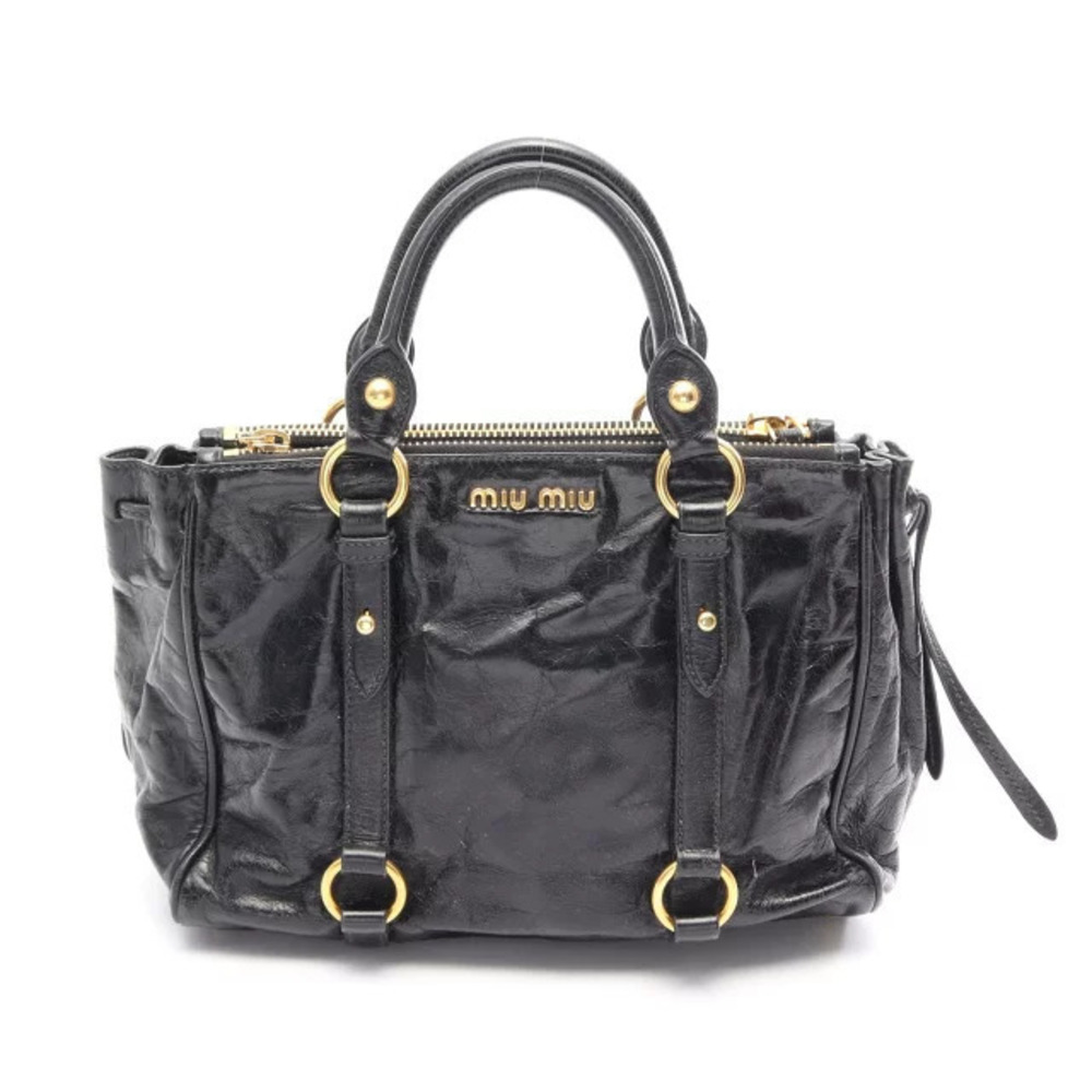 Miu Miu VITELLO handbag leather black